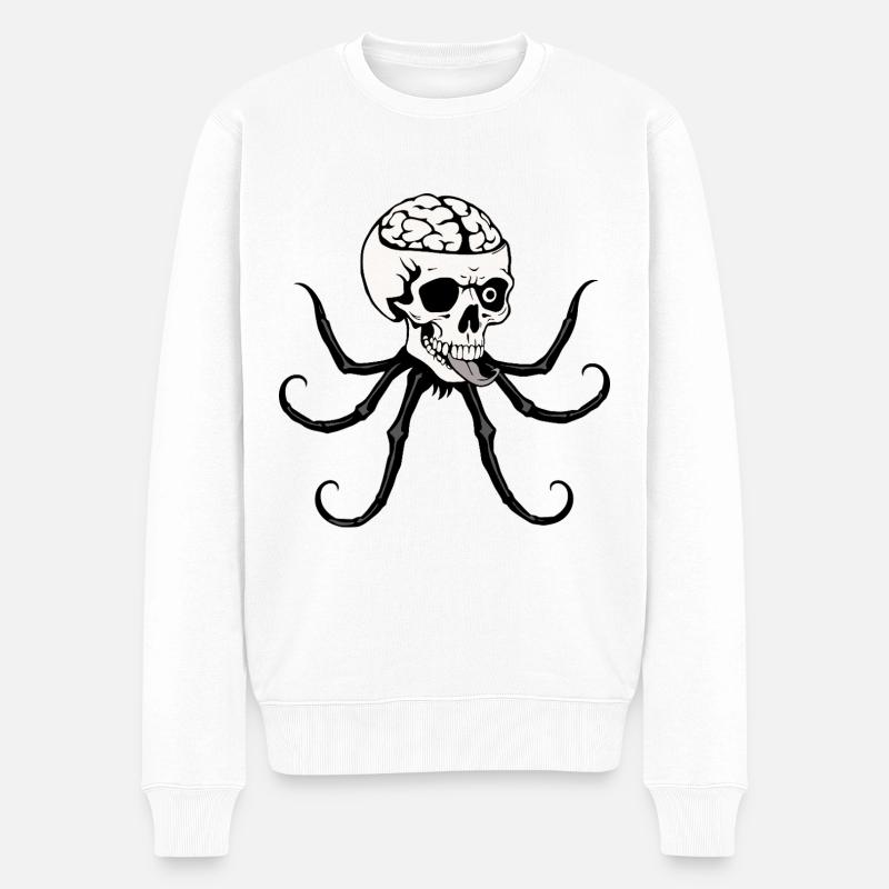 Crâne de pieuvre - Pull Premium bio Homme - blanc