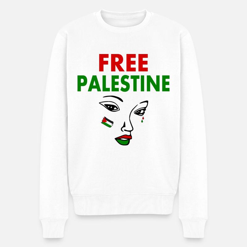 Free palestine - Pull Premium bio Homme - blanc