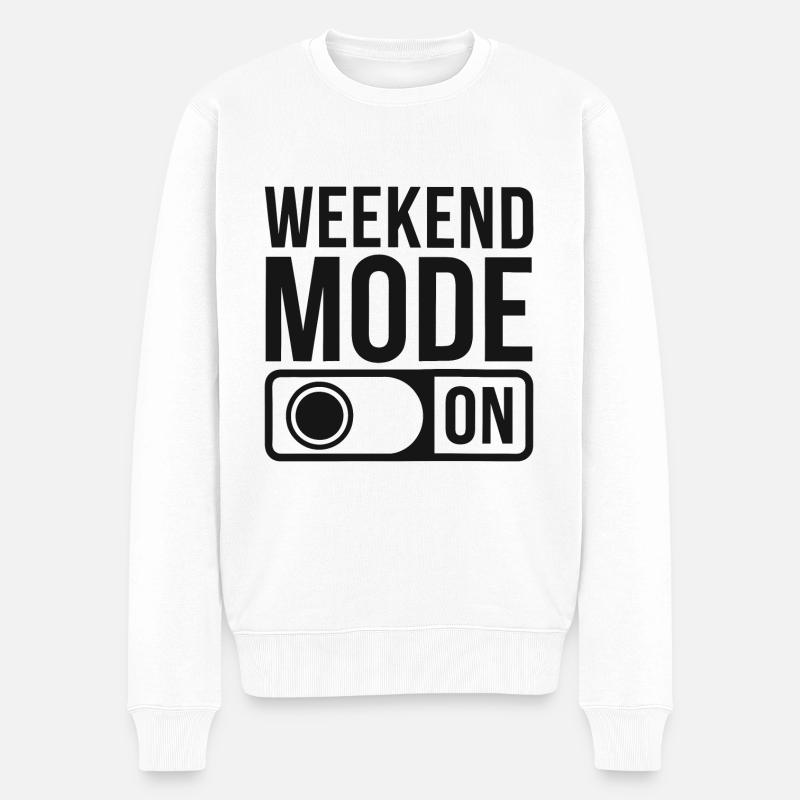 Weekend Mode On - Männer Premium Bio Pullover - Weiß