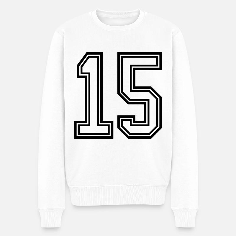 Symbole de 15 chiffres - Pull Premium bio Homme - blanc