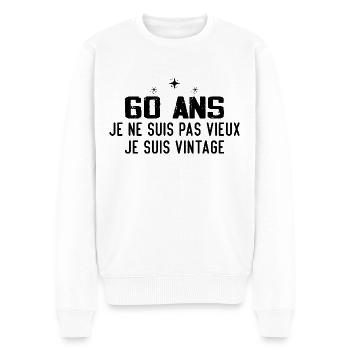 Je ne suis pas vieux cadeau anniversaire 60 - Pull Premium bio Homme - blanc - Devant - Thijin (182cm)