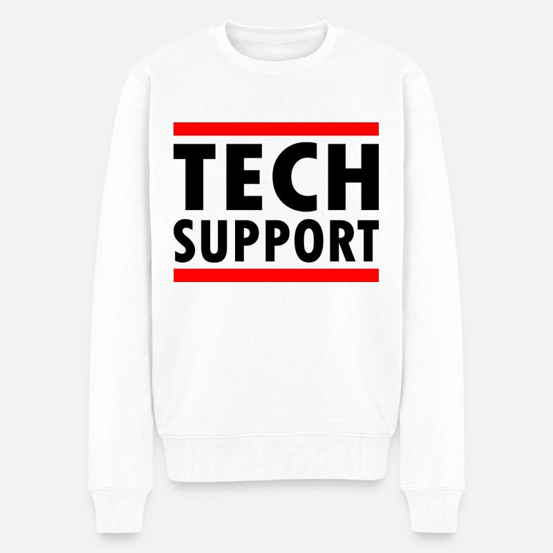tech support - Pull Premium bio Homme - blanc