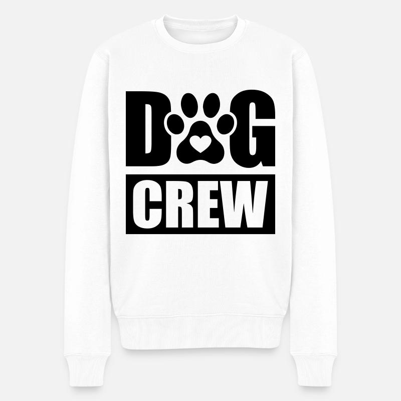 Dog Crew - Männer Premium Bio Pullover - Weiß