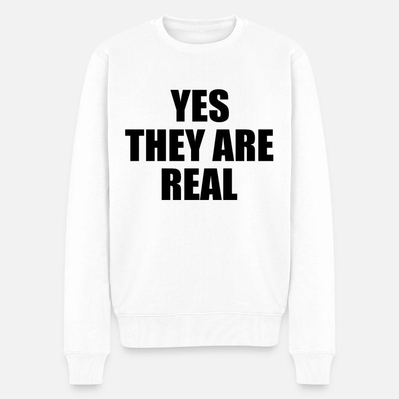 yes they are real - Pull Premium bio Homme - blanc