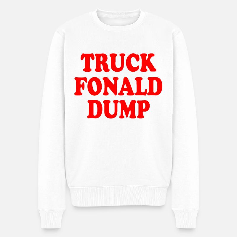 truck fonald dump - Männer Premium Bio Pullover - Weiß