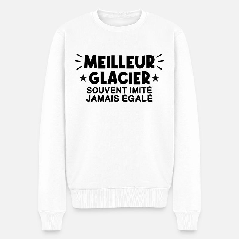 Glacier | Meilleur Glacier du monde - Pull Premium bio Homme - blanc