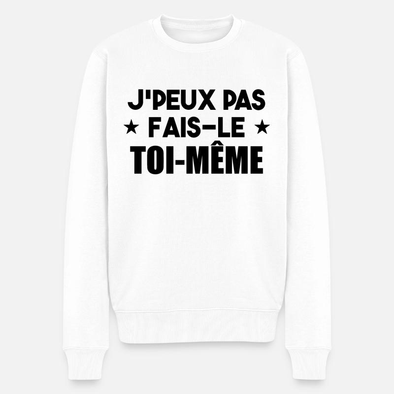 j'peux pas fais-le toi-même - Pull Premium bio Homme - blanc