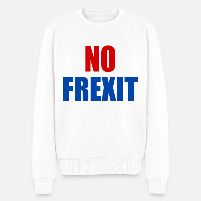 No frexit - Pull Premium bio Homme - blanc