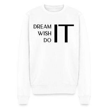 Dream Wish Do IT - Pull Premium bio Homme - blanc - Devant - Thijin (182cm)