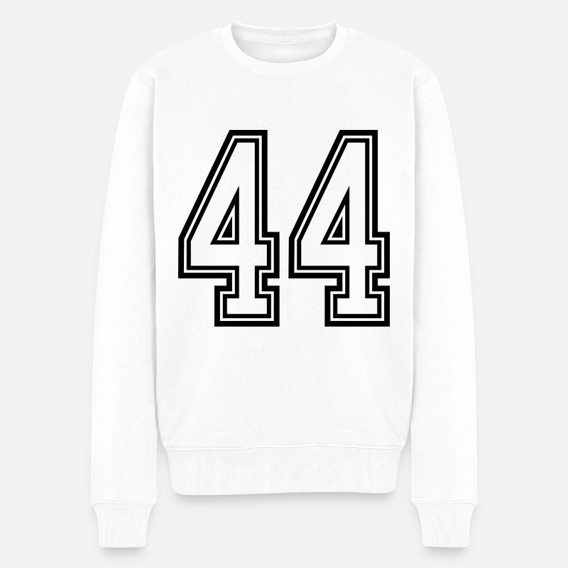 44 Zahl symbol - Männer Premium Bio Pullover - Weiß
