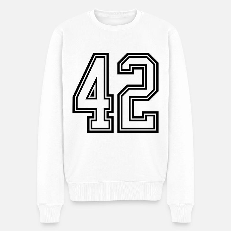 Symbole numérique 42 - Pull Premium bio Homme - blanc