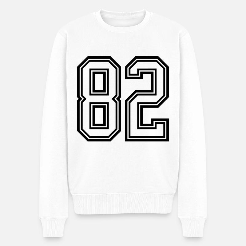 82 Zahl Symbol - Männer Premium Bio Pullover - Weiß