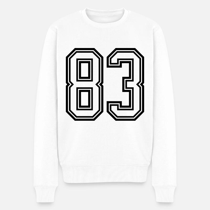 83 Symbole numérique - Pull Premium bio Homme - blanc