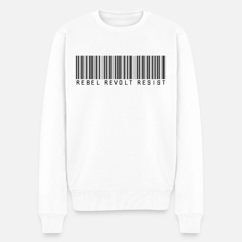 Rebellenrevolte Widerstand - Männer Premium Bio Pullover - Weiß