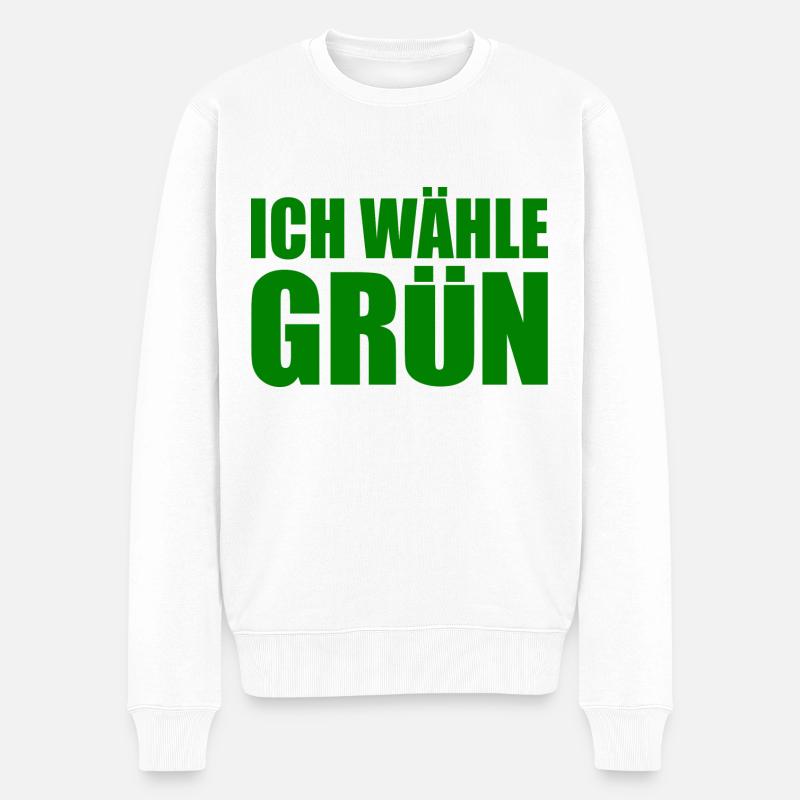 je choisis le vert - Pull Premium bio Homme - blanc