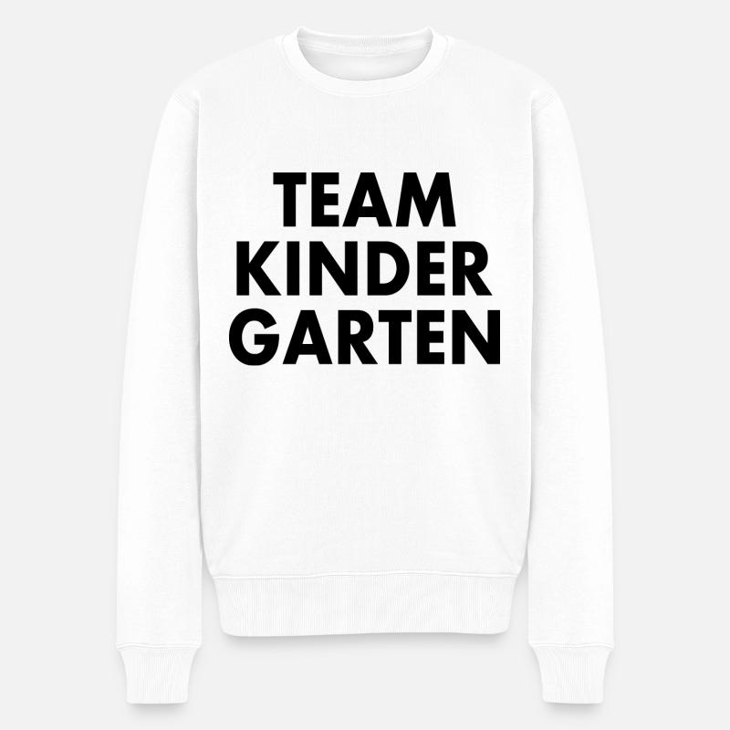 Team kindergarten - Männer Premium Bio Pullover - Weiß