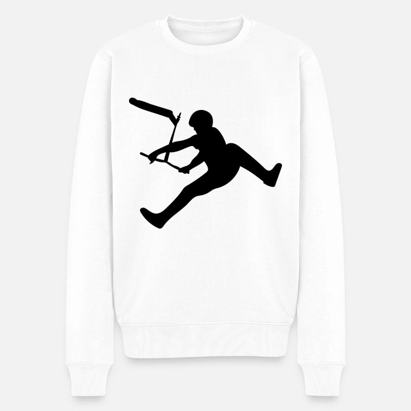 Cascadeur scooter scooter trottinette - Pull Premium bio Homme - blanc