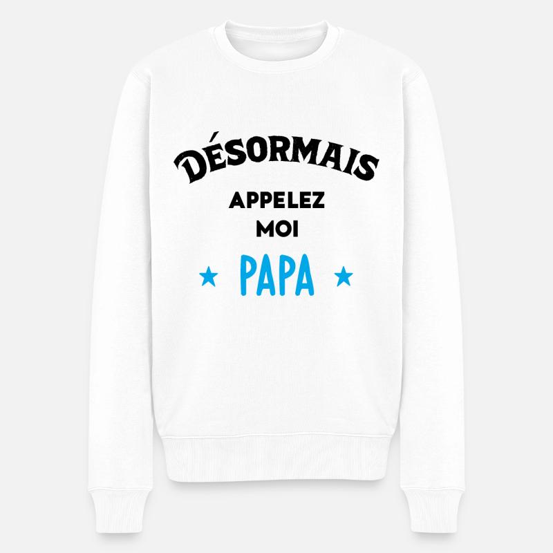 Idée D'Annonce De Grossesse - Pull Premium bio Homme - blanc