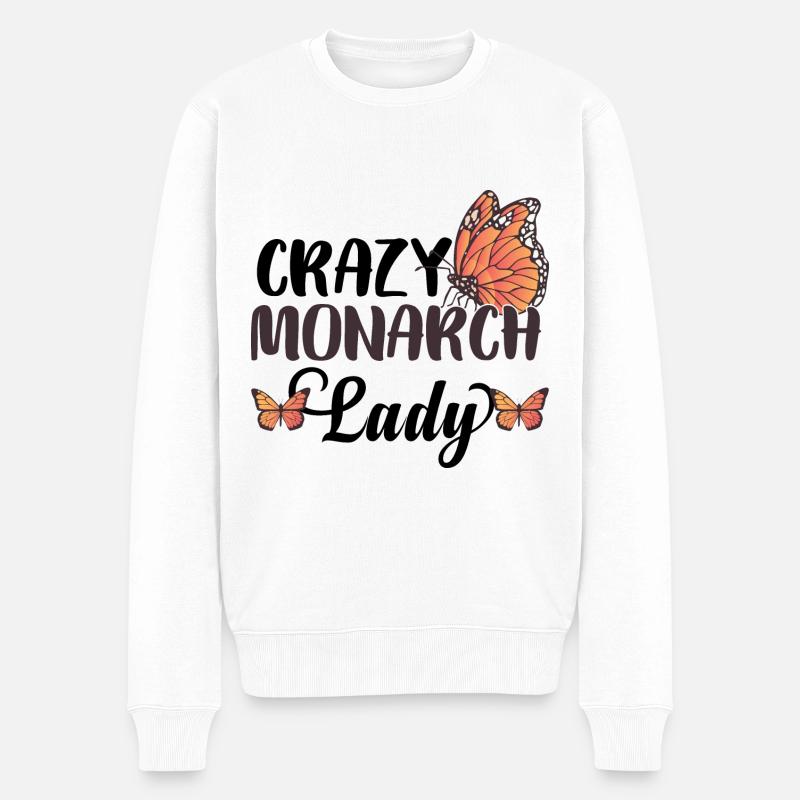 Crazy Monarch Lady - Pull Premium bio Homme - blanc