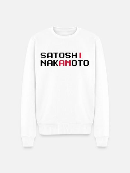 I AM SATOSHI NAKAMOTO - Men's Premium Organic Jumper - white