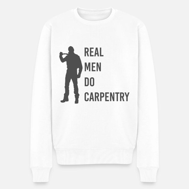 Menuiserie uniquement - Pull Premium bio Homme - blanc
