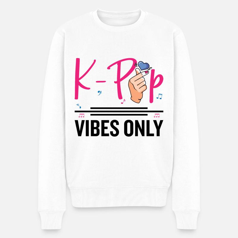K-Pop Vibes seulement - Pull Premium bio Homme - blanc