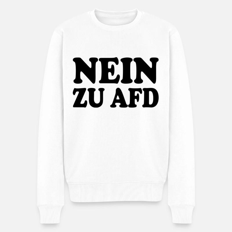 Non à afd - Pull Premium bio Homme - blanc