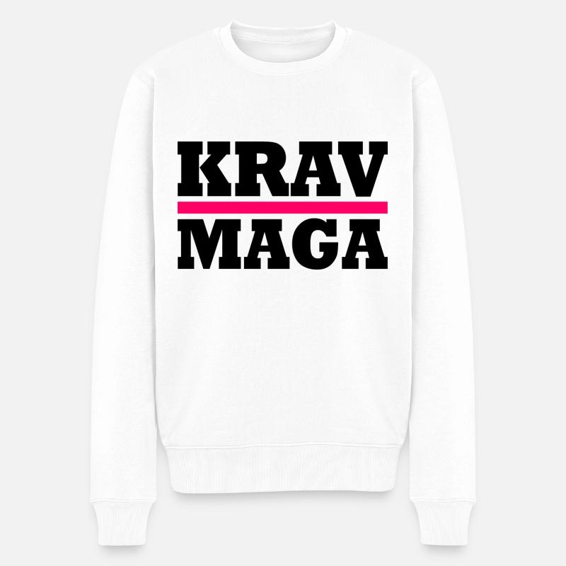 Krav maga - Pull Premium bio Homme - blanc