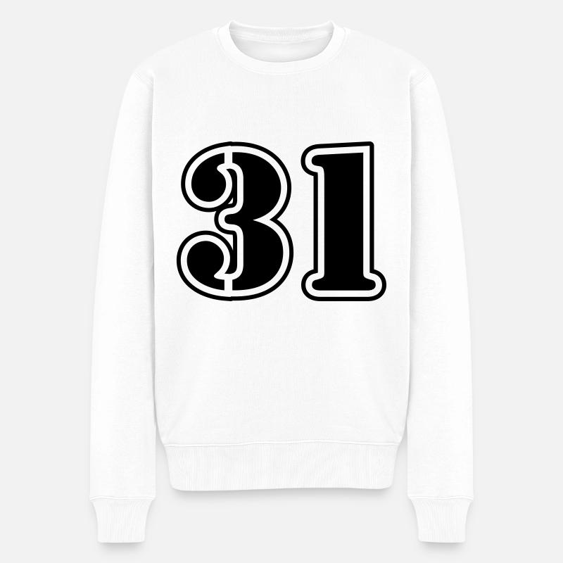Symbole numérique 31 - Pull Premium bio Homme - blanc