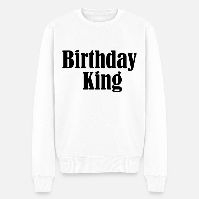 Birthday king - Pull Premium bio Homme - blanc