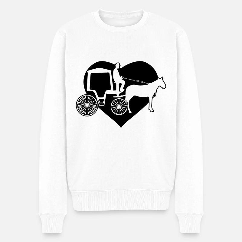 Carrossier Calèche - Pull Premium bio Homme - blanc