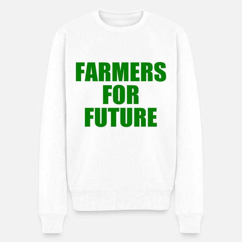 farmers for future - Pull Premium bio Homme - blanc