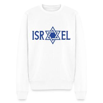 Israel - Männer Premium Bio Pullover - Weiß - Vorne - Thijin (182cm)