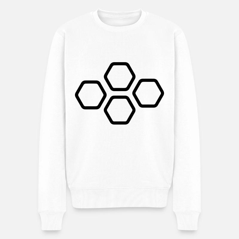 Imker symbol - Männer Premium Bio Pullover - Weiß