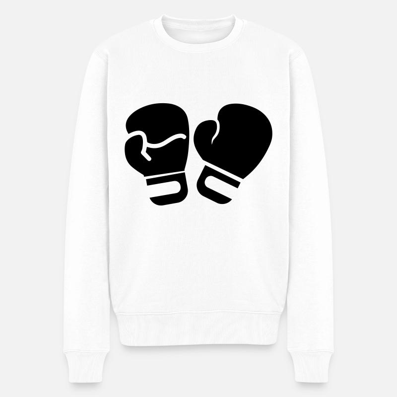 Symbole des gants de boxe - Pull Premium bio Homme - blanc
