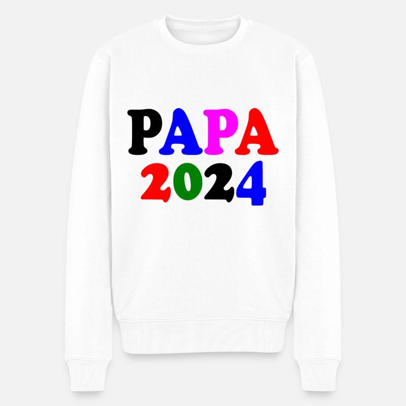 Papa 2024 - Pull Premium bio Homme - blanc