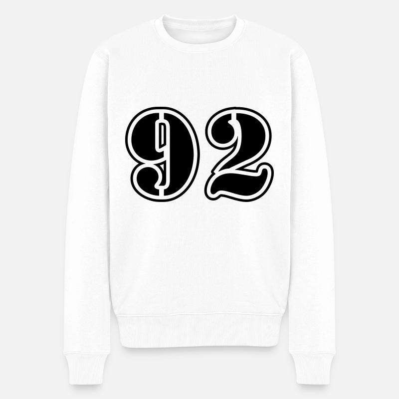 Symbole numérique 92 - Pull Premium bio Homme - blanc