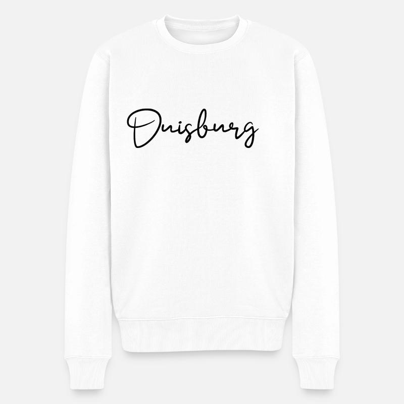 Duisburg - Männer Premium Bio Pullover - Weiß