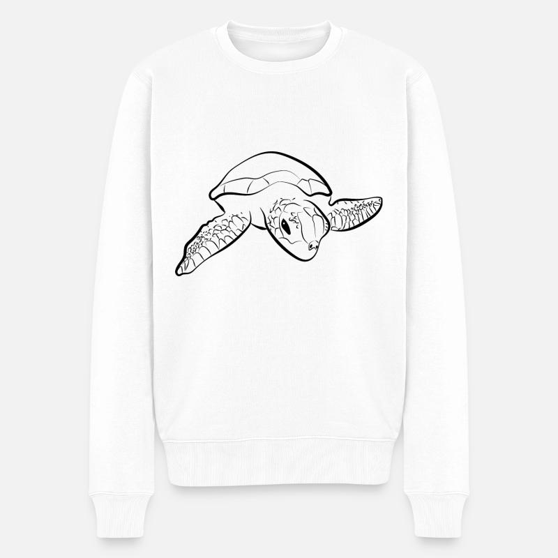 Turtle Turtle - Men's Premium Organic Jumper - white
