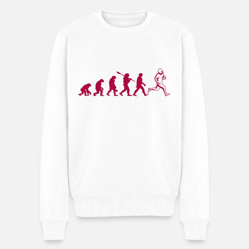 L'évolution de Rugby - Pull Premium bio Homme - blanc