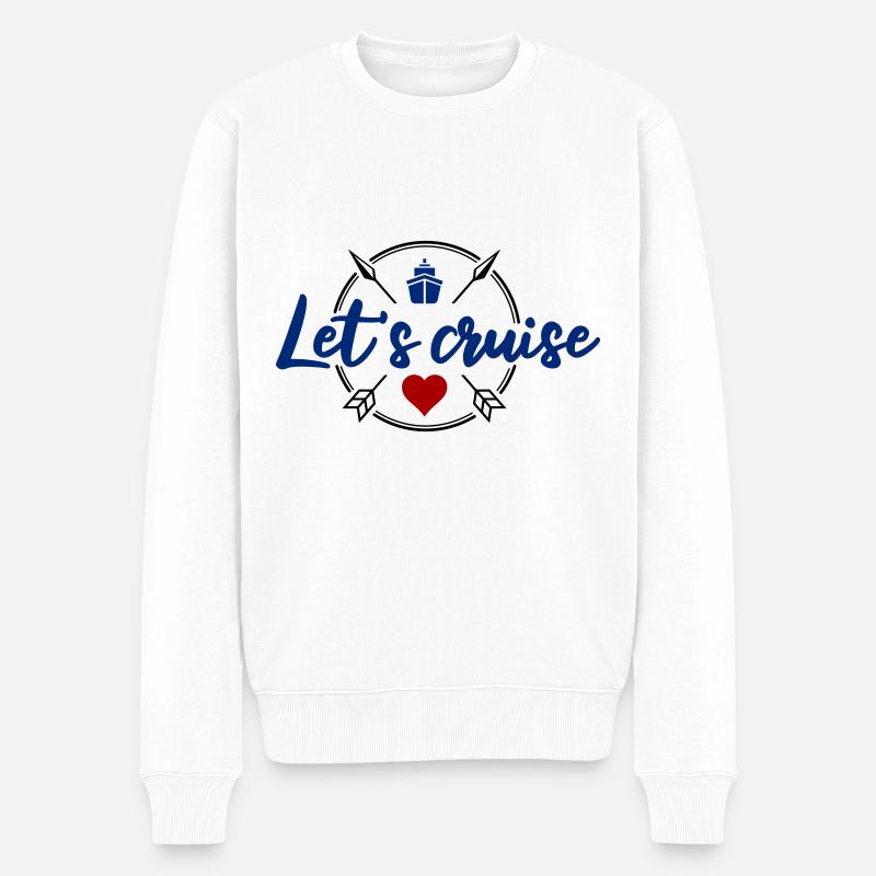 Let's cruise - Männer Premium Bio Pullover - Weiß