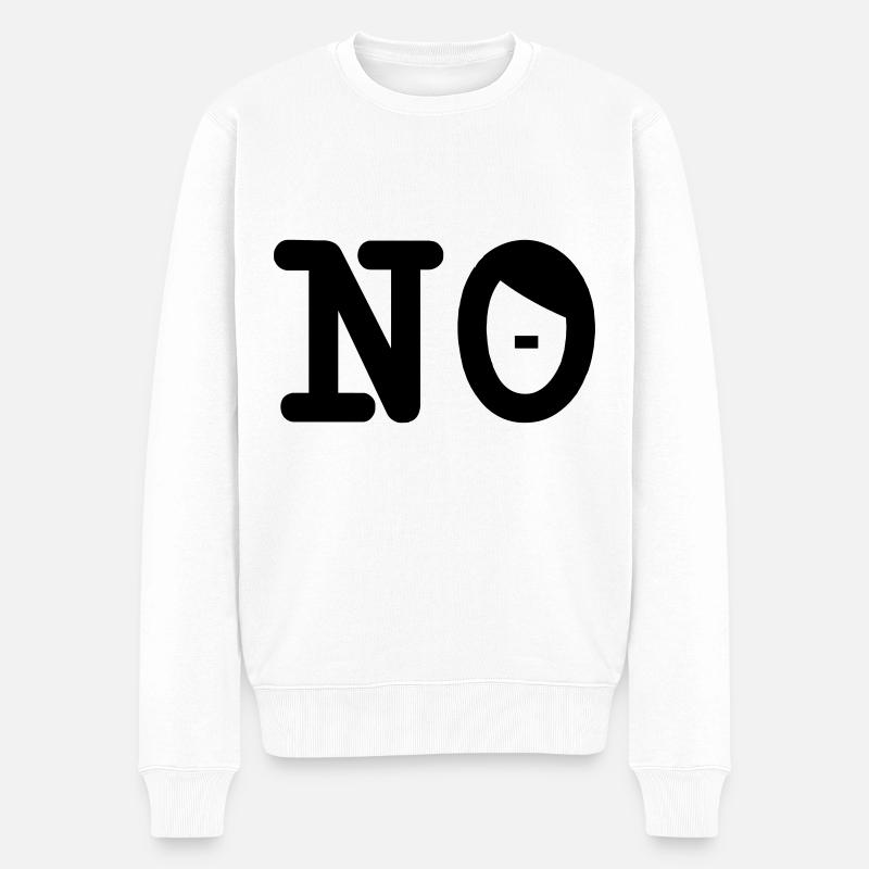 Wir gegen rechts - Männer Premium Bio Pullover - Weiß