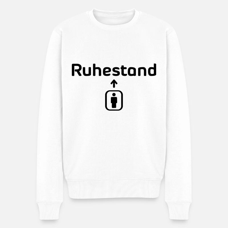 Aufzug Rente3 - Männer Premium Bio Pullover - Weiß