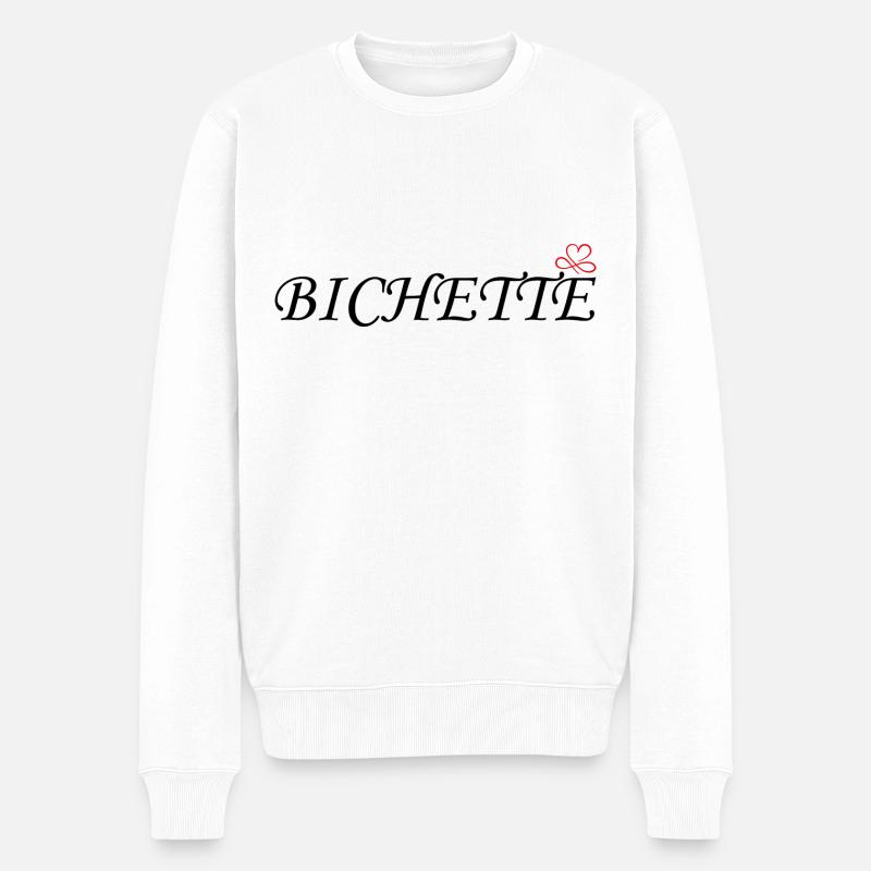 Bichette Femme style - Pull Premium bio Homme - blanc