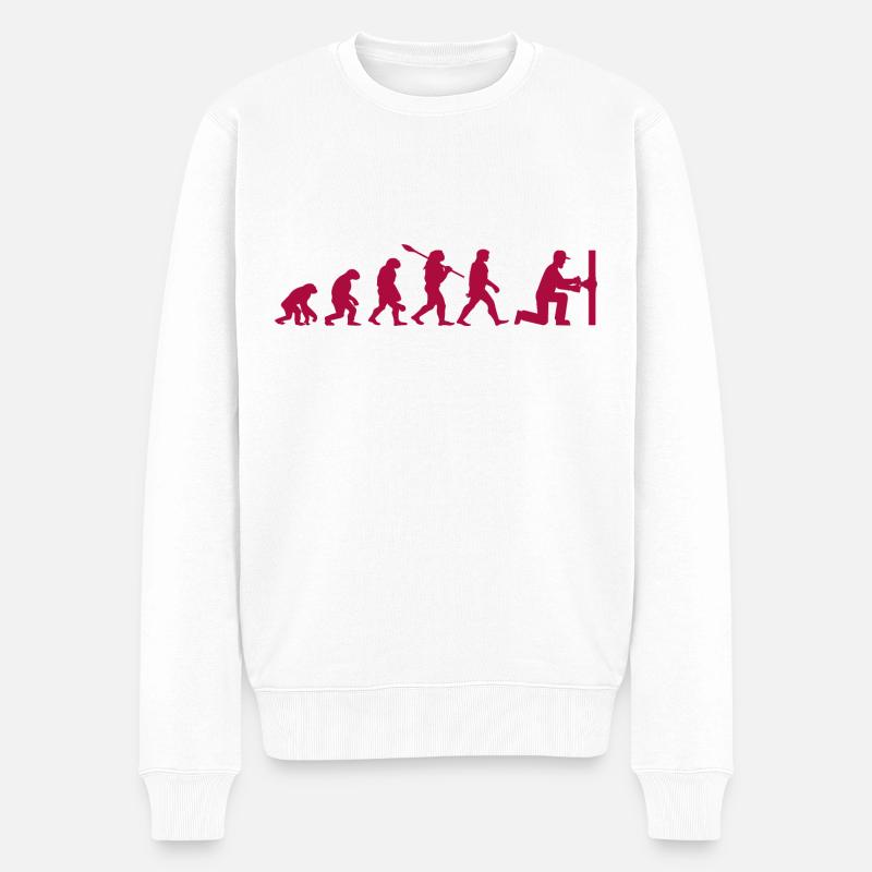 Evolution plombier - Pull Premium bio Homme - blanc