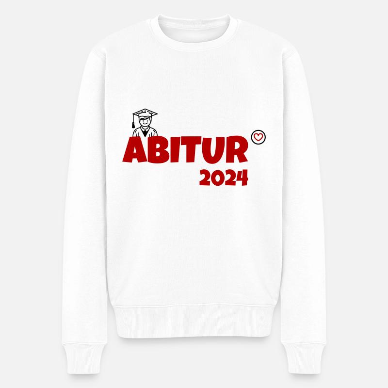 Abitur 2024 - Männer Premium Bio Pullover - Weiß