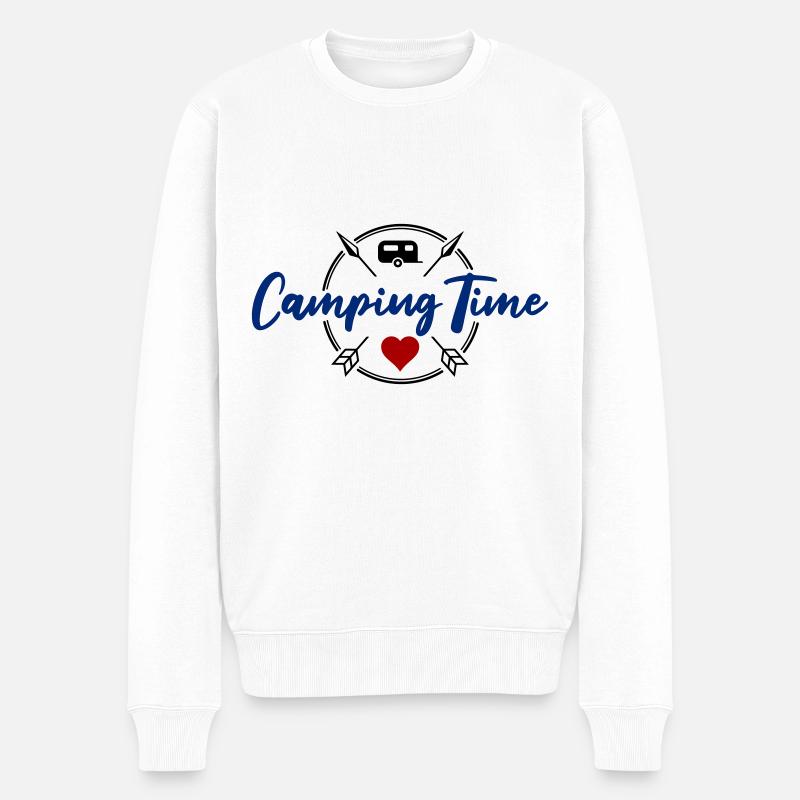 Temps de camping - Pull Premium bio Homme - blanc