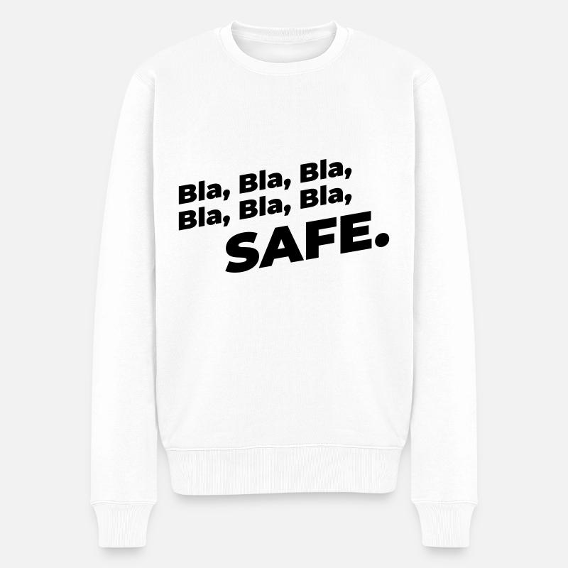 Safe - Männer Premium Bio Pullover - Weiß