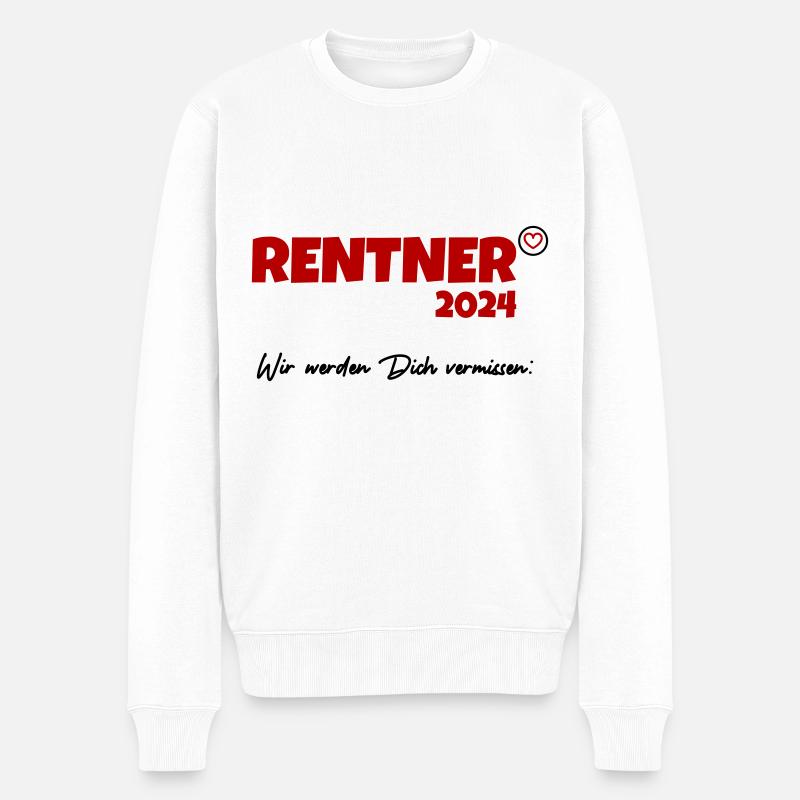 Rentner 2024 vermissen - Männer Premium Bio Pullover - Weiß