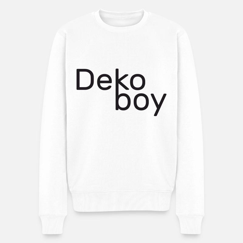 Dekoboy - Männer Premium Bio Pullover - Weiß